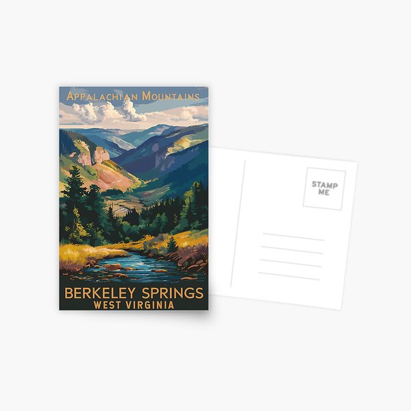 Item preview, Berkeley Springs Illustration Travel Art Vintage designed and sold by KrisSidDesigns.