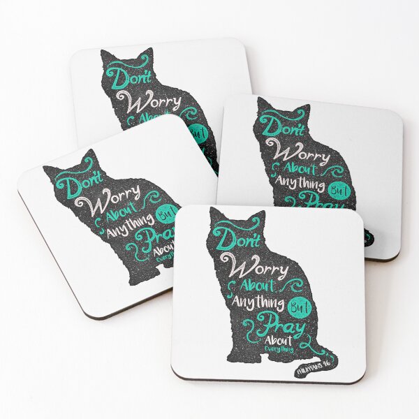 Item preview, don't worry about anything but pray about everything cat Christian Calligraphy Sending healing prayers quotes Long Sleeve designed and sold by Jessica  art.