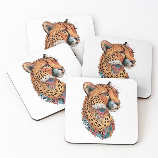 Item preview, Colorful Cheetah Head Illustration designed and sold by Wilcox PhotoArt.