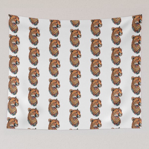 Item preview, Colorful Cheetah Head Illustration designed and sold by Wilcox PhotoArt.
