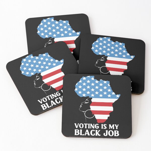 Item preview, Voting Is My Black Job American Flag Afro American Woman designed and sold by WildPalette-Art.