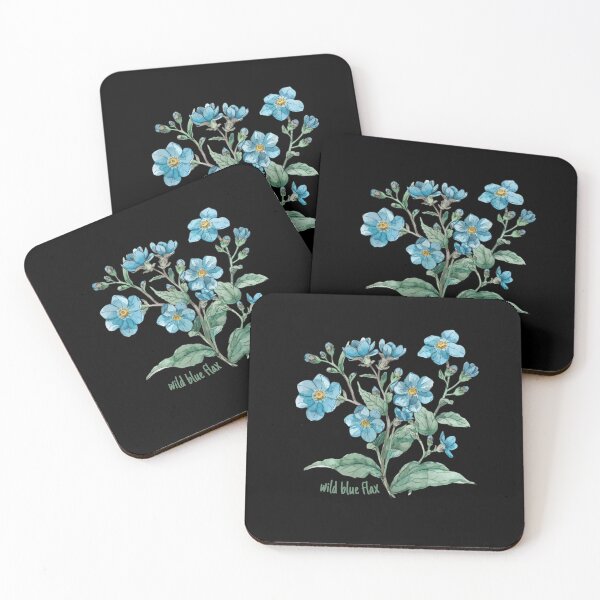 Item preview, Wild blue flax blue flowers designed and sold by ToxiCool.