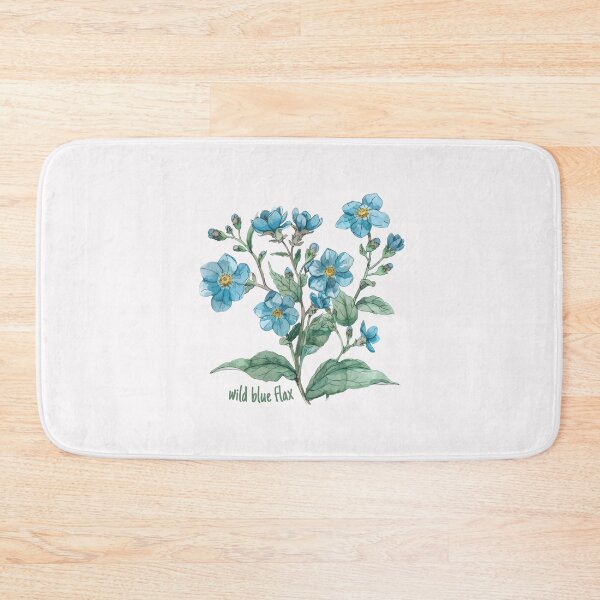 Item preview, Wild blue flax blue flowers designed and sold by ToxiCool.