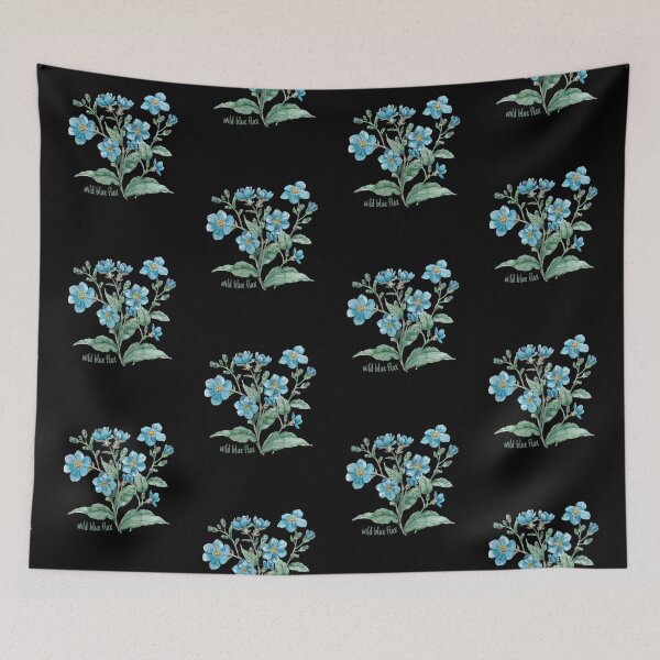 Item preview, Wild blue flax blue flowers designed and sold by ToxiCool.
