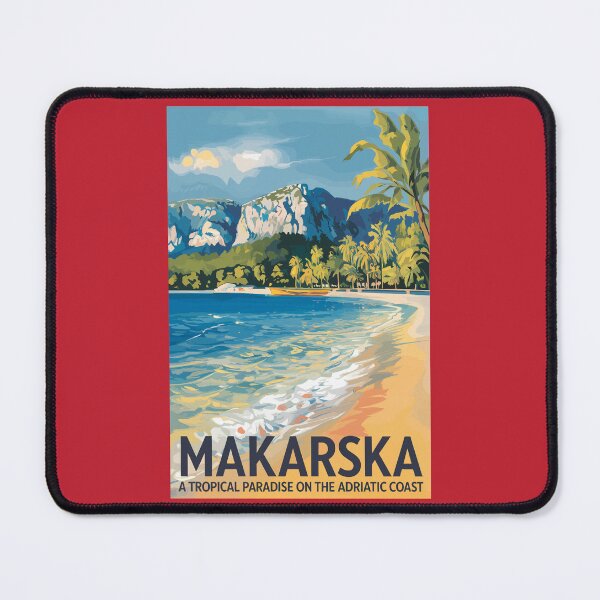 Item preview, Makarska Croatia Travel Art Vintage designed and sold by KrisSidDesigns.