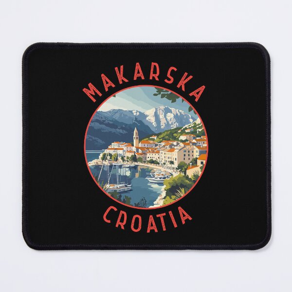 Item preview, Makarska Croatia Retro Distressed Circle designed and sold by KrisSidDesigns.