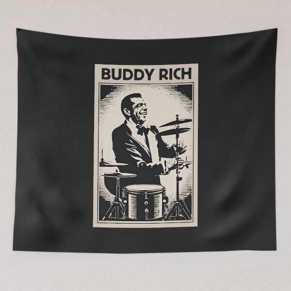 Item preview, Jazz Drummer Buddy Rich Drummer in Vintage Types of Jazz Music designed and sold by wigobun.