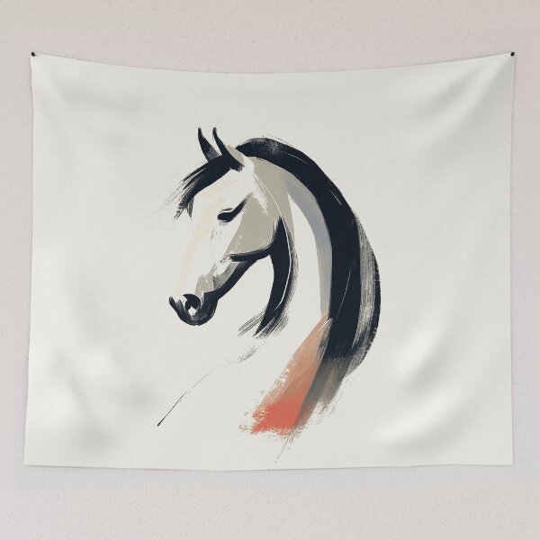 Item preview, Elegant Minimalist Spirit Stallion Portrait designed and sold by Retro Travel Design.