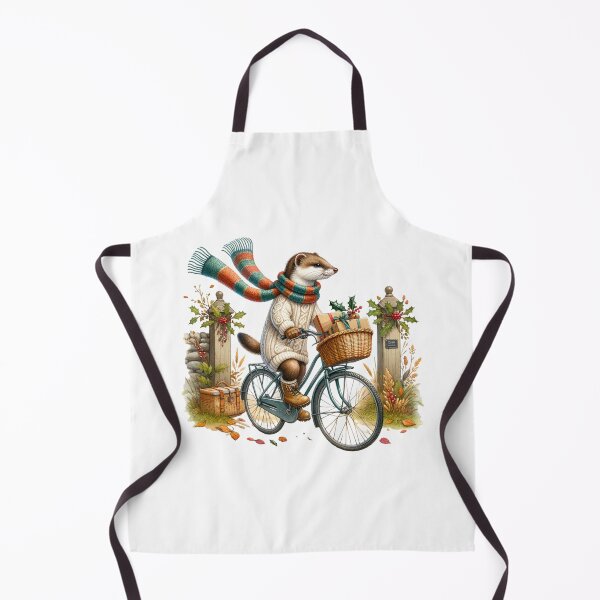 Item preview, Stoat cycling with his christmas parcels designed and sold by BritishDelights.