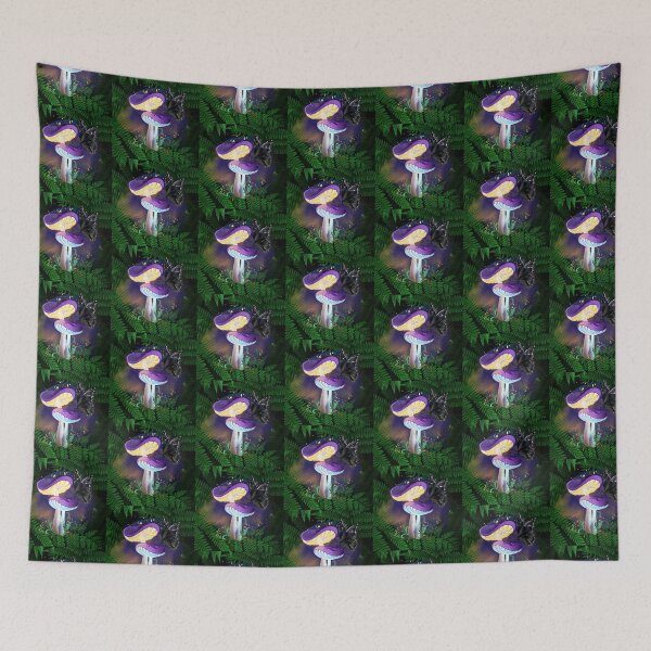 Item preview, Purple Toadstool with Black Butterfly  designed and sold by WildWoodlandWitch.