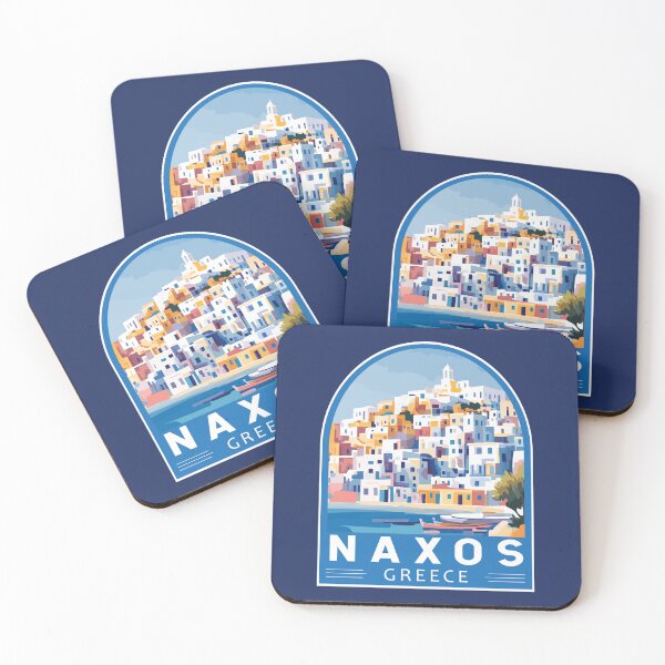 Item preview, Naxos Greece Travel Art Emblem designed and sold by KrisSidDesigns.