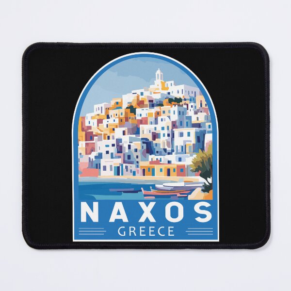 Item preview, Naxos Greece Travel Art Emblem designed and sold by KrisSidDesigns.