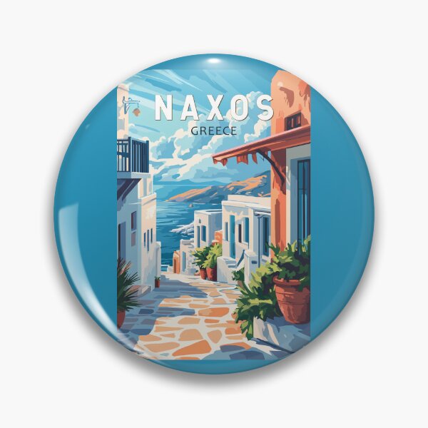 Item preview, Naxos Greece Travel Art Vintage designed and sold by KrisSidDesigns.