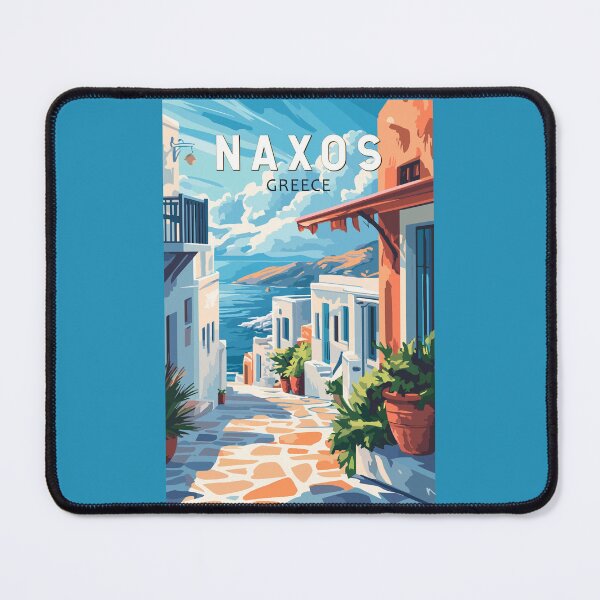 Item preview, Naxos Greece Travel Art Vintage designed and sold by KrisSidDesigns.