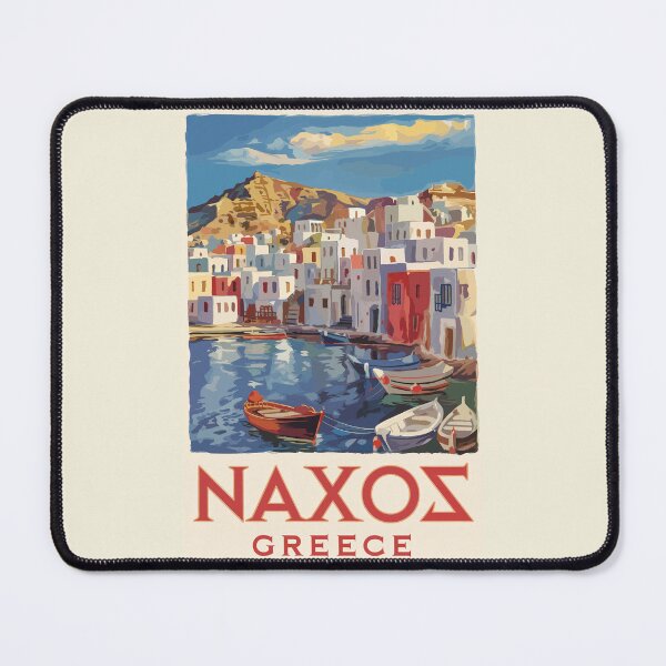 Item preview, Naxos Greece Painterly Travel Art Vintage designed and sold by KrisSidDesigns.
