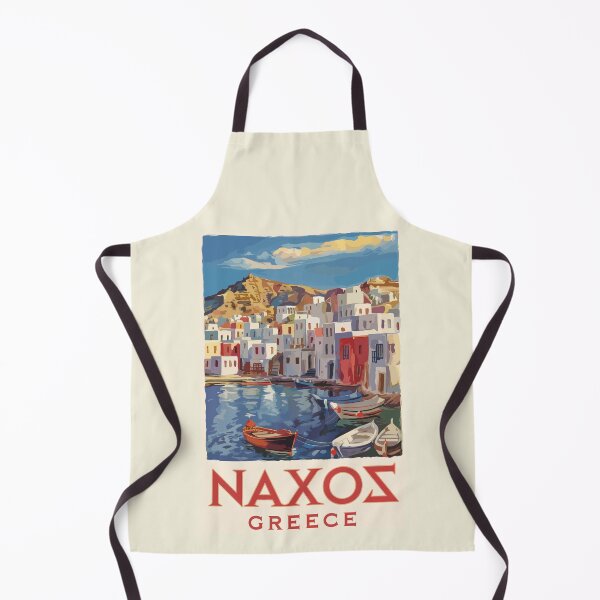 Item preview, Naxos Greece Painterly Travel Art Vintage designed and sold by KrisSidDesigns.