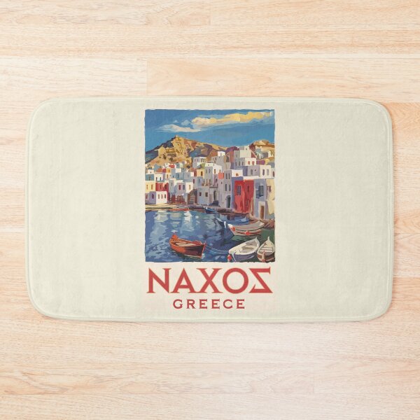 Item preview, Naxos Greece Painterly Travel Art Vintage designed and sold by KrisSidDesigns.