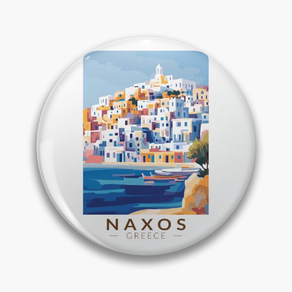 Item preview, Naxos Greece Illustration Travel Art Vintage designed and sold by KrisSidDesigns.