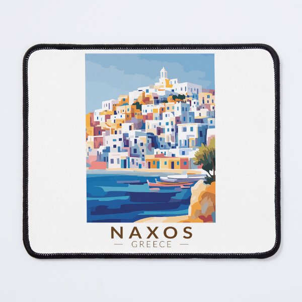 Item preview, Naxos Greece Illustration Travel Art Vintage designed and sold by KrisSidDesigns.
