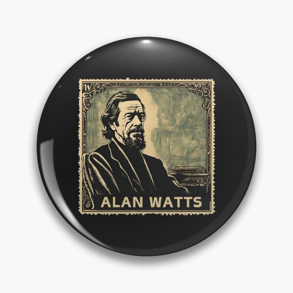 Item preview, Philosophy Lessons of Alan Watts Metaphysics Generalist Meaning of Life Quote Stamp designed and sold by wigobun.
