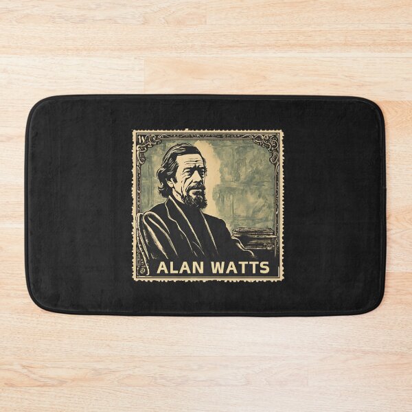 Item preview, Philosophy Lessons of Alan Watts Metaphysics Generalist Meaning of Life Quote Stamp designed and sold by wigobun.