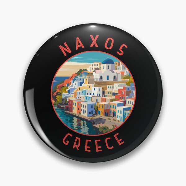 Item preview, Naxos Greece Retro Distressed Circle designed and sold by KrisSidDesigns.