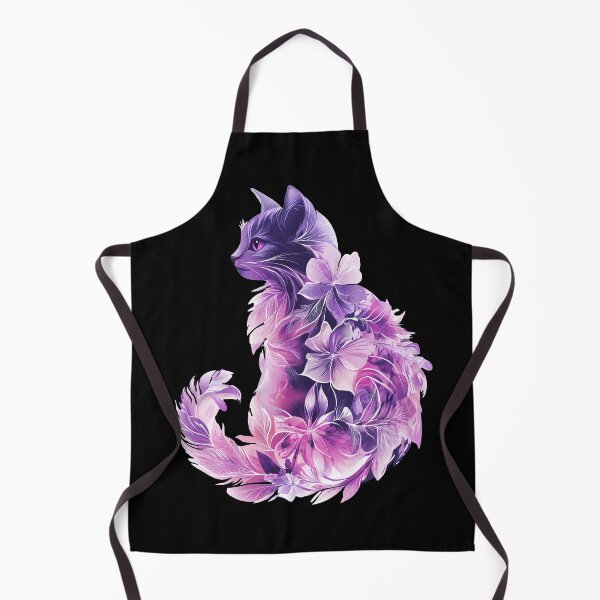 Item preview, Purple Feather Flowered Cat designed and sold by XanderWitch Creative.
