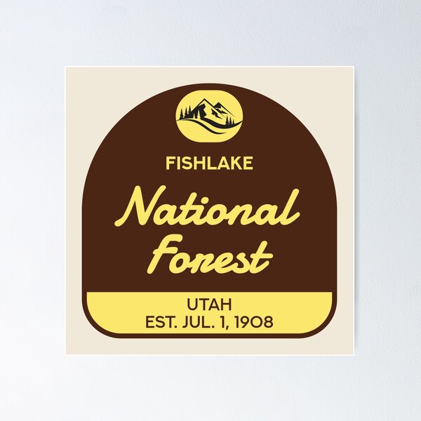 Item preview, Vintage Fishlake National Forest designed and sold by RabbitK.