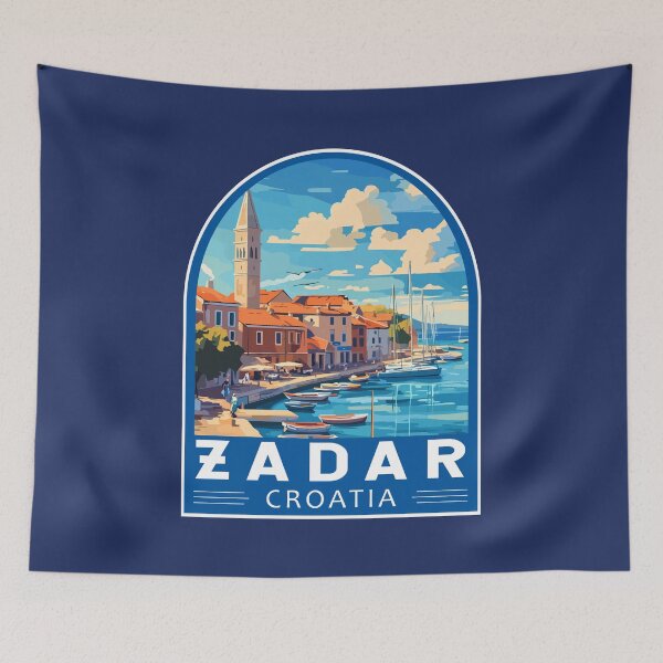 Item preview, Zadar Croatia Travel Art Emblem designed and sold by KrisSidDesigns.