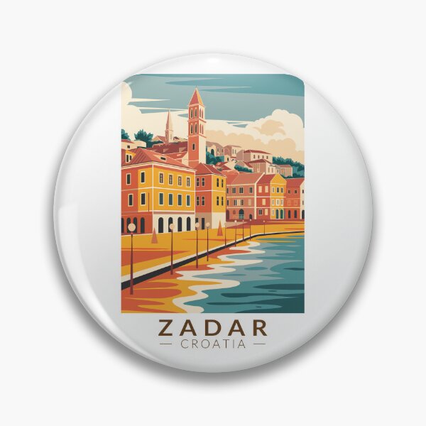 Item preview, Zadar Croatia Illustration Travel Art Vintage designed and sold by KrisSidDesigns.