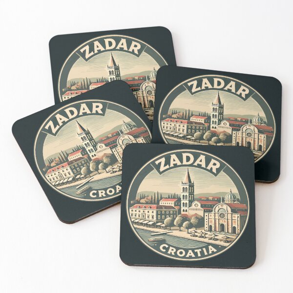 Item preview, Zadar Croatia Illustration Travel Art Badge designed and sold by KrisSidDesigns.