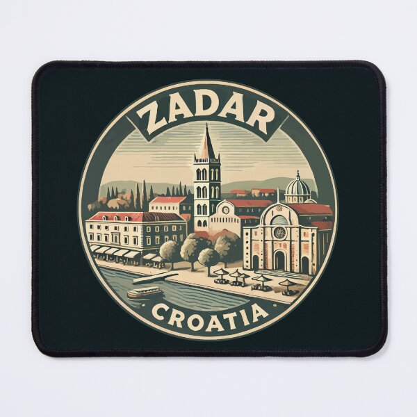 Item preview, Zadar Croatia Illustration Travel Art Badge designed and sold by KrisSidDesigns.
