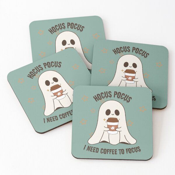 Item preview, Ghost, Halloween, Hokus Pokus I Need Coffee To Focus designed and sold by Acconite.