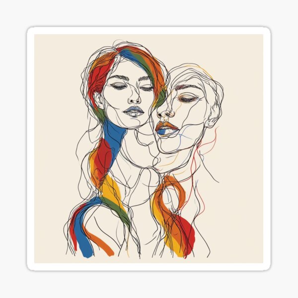 Item preview, Sketch of Women Love designed and sold by WishLuckShop.