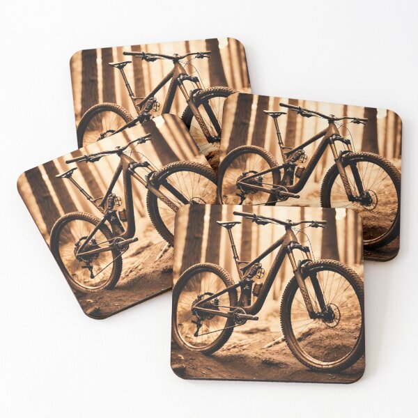 Item preview, Sepia-Toned MTB Rider in Action designed and sold by GrizzlyCollective.