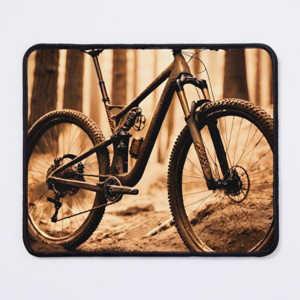 Item preview, Sepia-Toned MTB Rider in Action designed and sold by GrizzlyCollective.