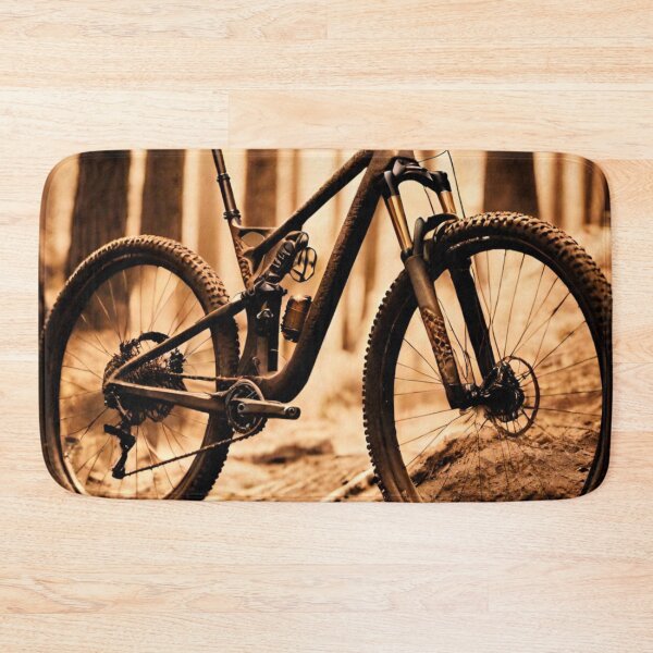 Item preview, Sepia-Toned MTB Rider in Action designed and sold by GrizzlyCollective.