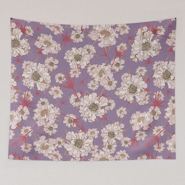 Item preview, Pincushion Flower Pink designed and sold by AlineDoornhof.