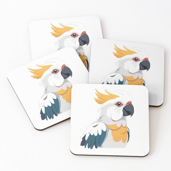 Item preview, A cockatoo parrot in a simple form and from a frontal view designed and sold by SilaStyles.