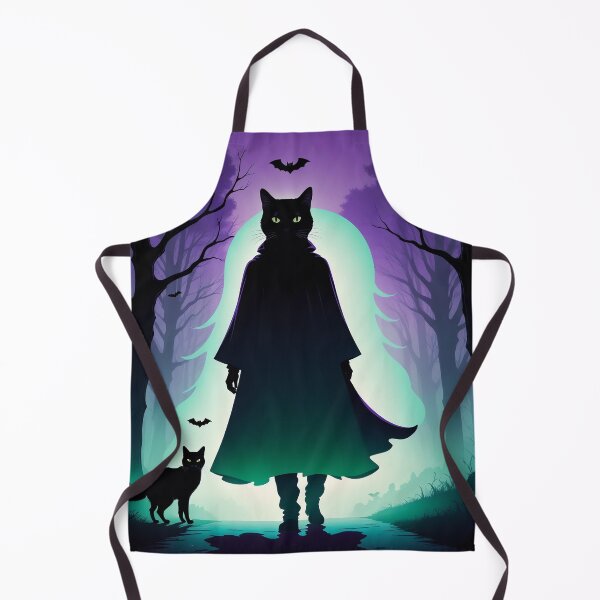 Item preview, Mystical Cat Witch in Enchanted Forest designed and sold by TechnoWhimsy.