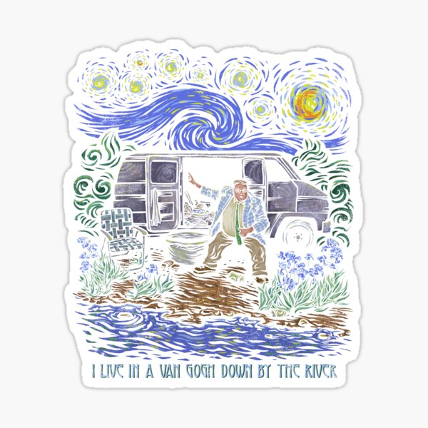 Vista previa del artículo con la obra «Vivo en un Van Gogh junto al río», diseñado y vendido por kg07.