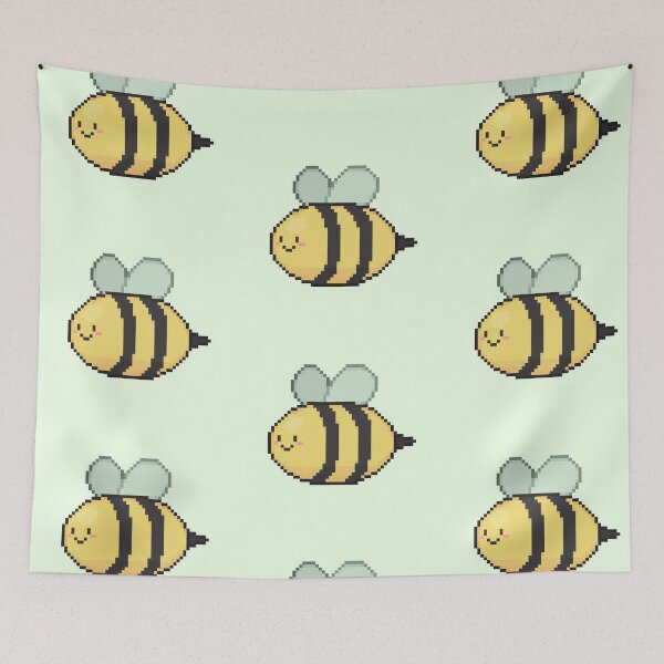 Item preview, Cute Bee Pixel Art designed and sold by kyubi-pixels.