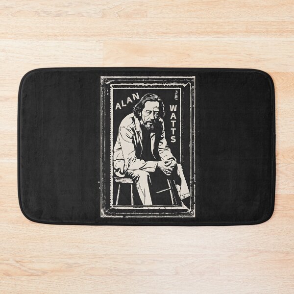 Item preview, Vintage Alan Watts Pondering Meaning of Life Quote Stamp Philosopher designed and sold by wigobun.