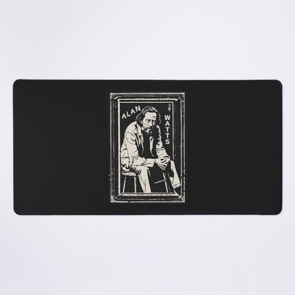 Item preview, Vintage Alan Watts Pondering Meaning of Life Quote Stamp Philosopher designed and sold by wigobun.