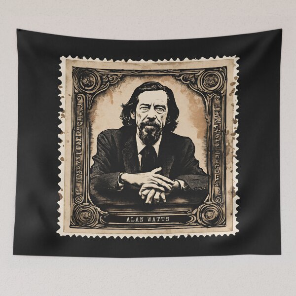 Item preview, Ancient Alan Watts Philosophy Meaning of Life Quote Stamp Philosopher designed and sold by wigobun.