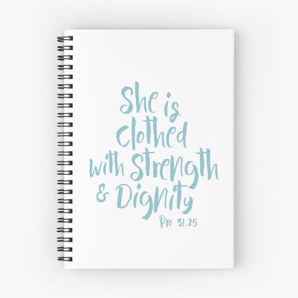 Item preview, She Is Clothed With Strength And Dignity Proverbs 31 25 Blue designed and sold by amazingjoy.