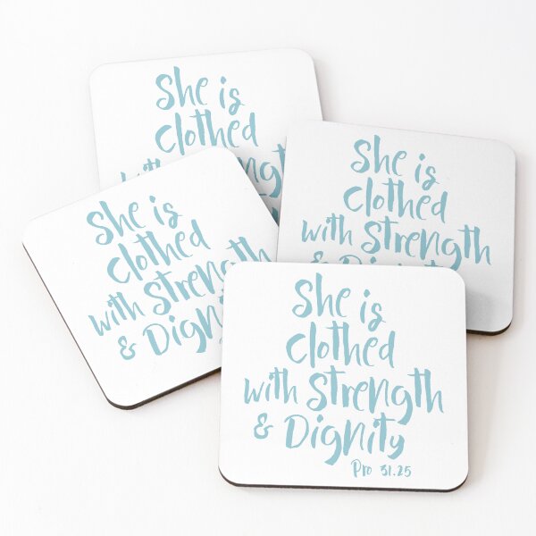 Item preview, She Is Clothed With Strength And Dignity Proverbs 31 25 Blue designed and sold by amazingjoy.