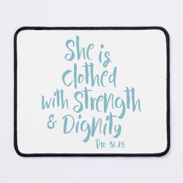 Item preview, She Is Clothed With Strength And Dignity Proverbs 31 25 Blue designed and sold by amazingjoy.