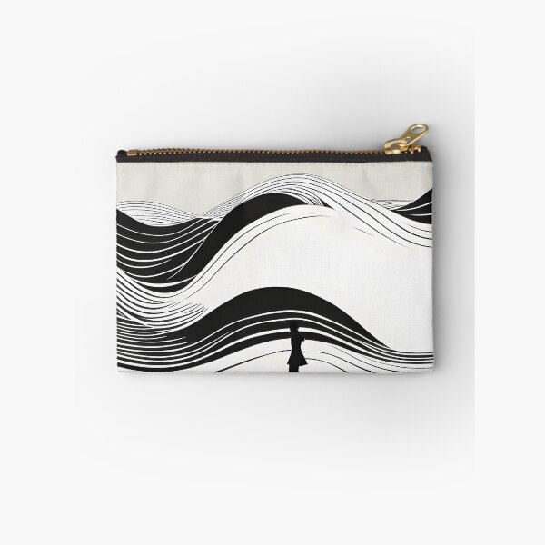 Item preview, Minimalist Black and White Waves designed and sold by ArtsyWishesShop.