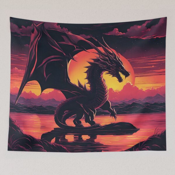 Item preview, Dragon at Sunset  designed and sold by ArtsyWishesShop.